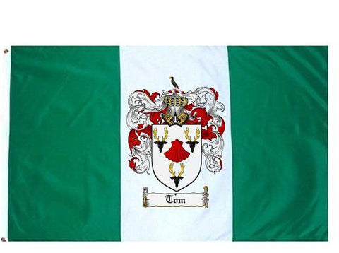 Tom family crest coat of arms flag