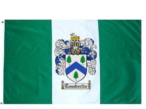Tomberlin family crest coat of arms flag