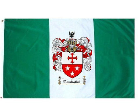 Tombolini family crest coat of arms flag
