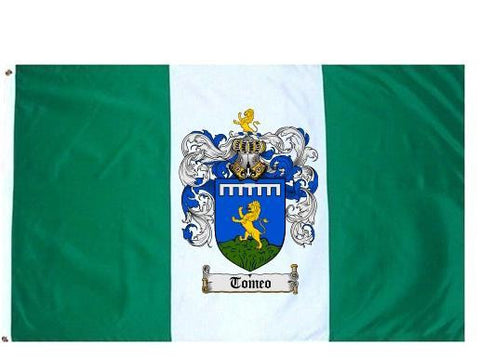 Tomeo family crest coat of arms flag