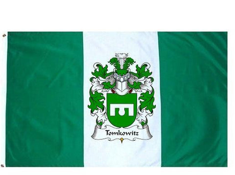 Tomkowitz family crest coat of arms flag