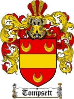 Tompsett coat of arms family crest download
