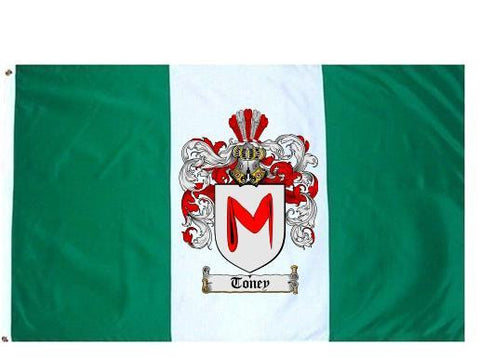 Toney family crest coat of arms flag