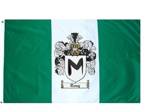 Tony family crest coat of arms flag