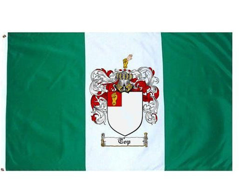 Top family crest coat of arms flag