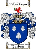 Torbyn coat of arms family crest download
