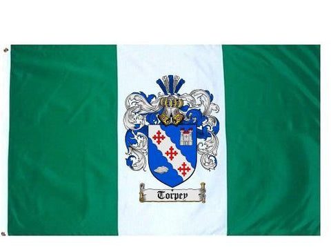 Torpey family crest coat of arms flag