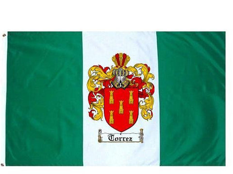 Torrez family crest coat of arms flag