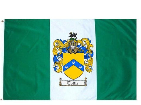 Tottle family crest coat of arms flag