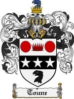 Toune coat of arms family crest download