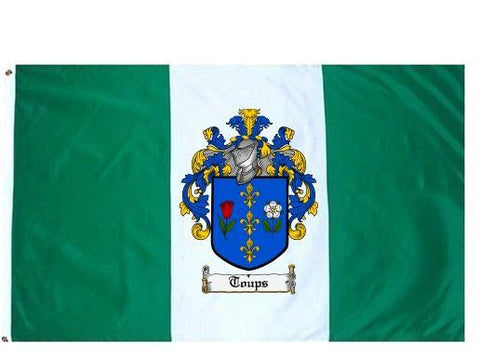 Toups family crest coat of arms flag