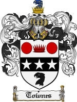 Townes coat of arms family crest download