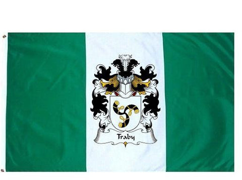 Traby family crest coat of arms flag