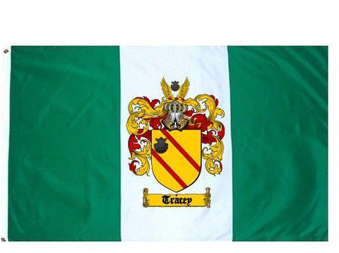 Tracey family crest coat of arms flag