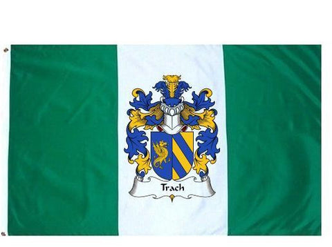 Trach family crest coat of arms flag