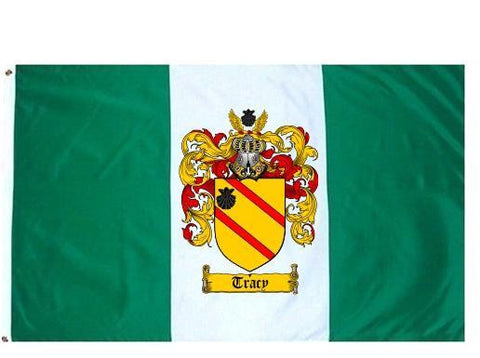 Tracy family crest coat of arms flag