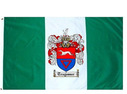 Tragesser family crest coat of arms flag