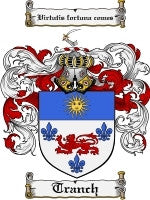 Tranch coat of arms family crest download
