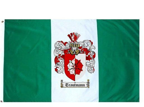 Trautmann family crest coat of arms flag