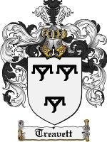 Treavett coat of arms family crest download