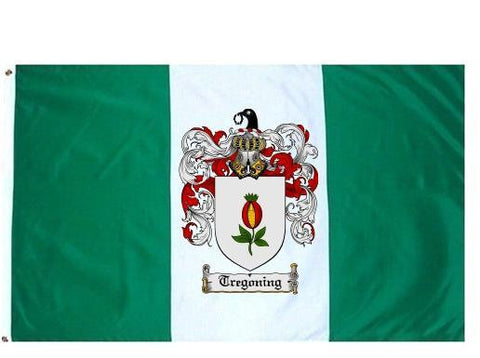 Tregoning family crest coat of arms flag