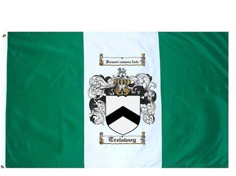 Trelawny family crest coat of arms flag