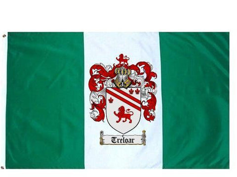 Treloar family crest coat of arms flag