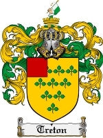 Treton coat of arms family crest download