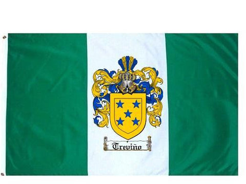 Trevino family crest coat of arms flag