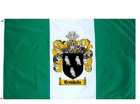 Trewhella family crest coat of arms flag