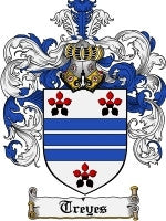 Treyes coat of arms family crest download