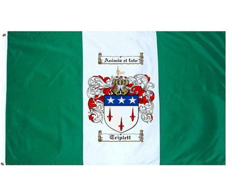 Triplett family crest coat of arms flag