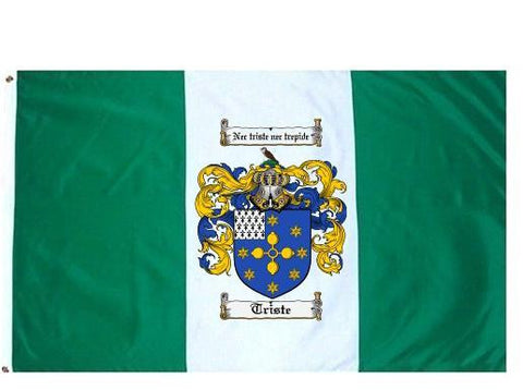 Triste family crest coat of arms flag