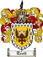 Troit coat of arms family crest download