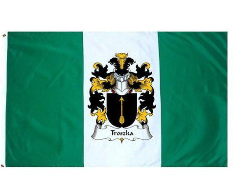 Troszka family crest coat of arms flag