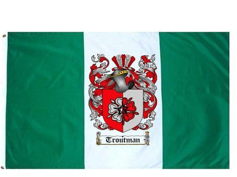 Troutman family crest coat of arms flag