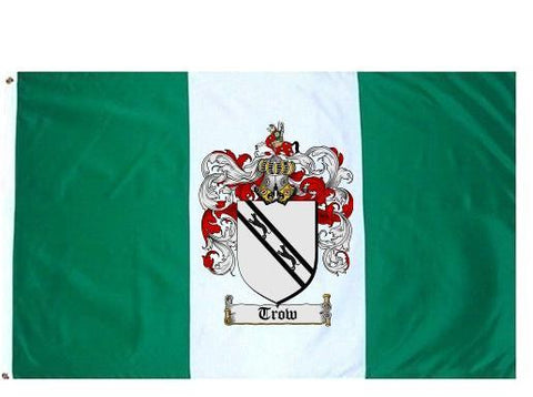Trow family crest coat of arms flag