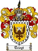 Troyt coat of arms family crest download