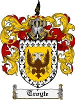 Troyte coat of arms family crest download