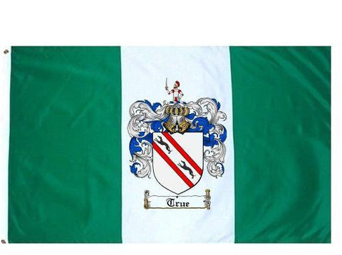True family crest coat of arms flag