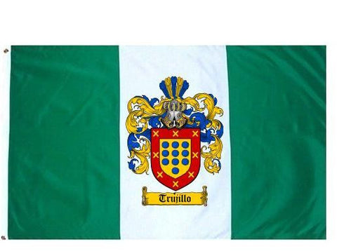 Trujillo family crest coat of arms flag