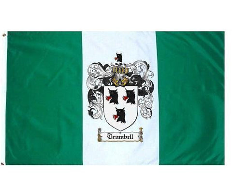 Trumbell family crest coat of arms flag