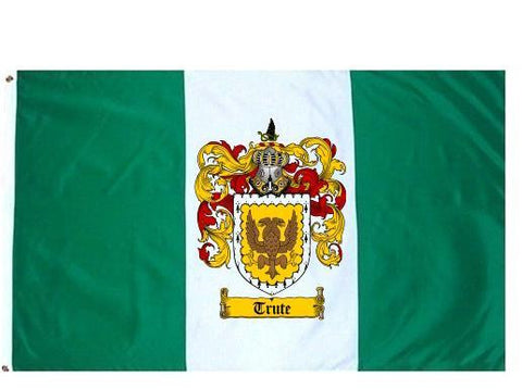 Trute family crest coat of arms flag