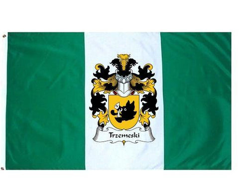 Trzemeski family crest coat of arms flag