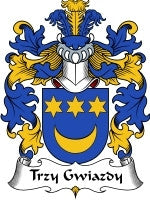 Trzy'Gwiazdy coat of arms family crest download