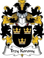 Trzy'Korony coat of arms family crest download