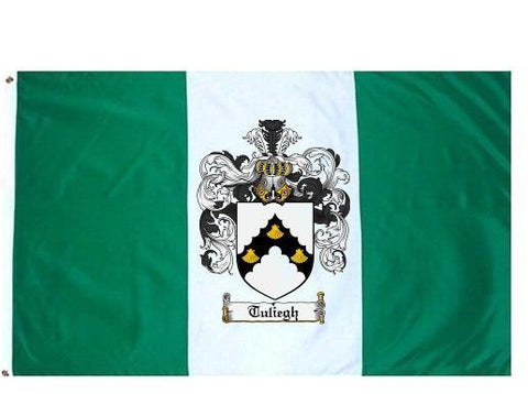Tuliegh family crest coat of arms flag