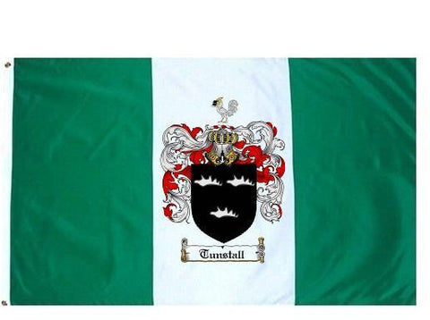 Tunstall family crest coat of arms flag