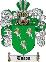 Tuson coat of arms family crest download