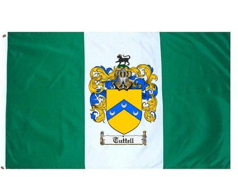 Tuttell family crest coat of arms flag